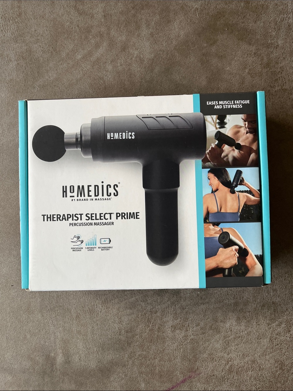 Homedics Percussion Massager in Black with Teal Accents
